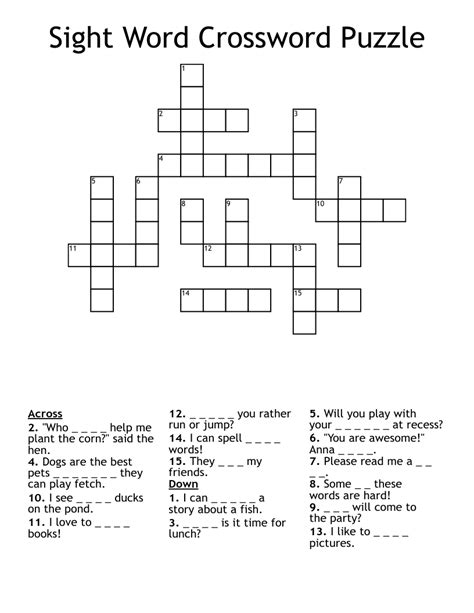 nightstand sight crossword